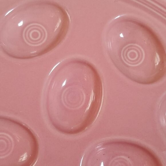 Fiestaware Fiesta CERAMIC Deviled Egg Plater Plate Tray DISH Peony Pink - Picture 7 of 16